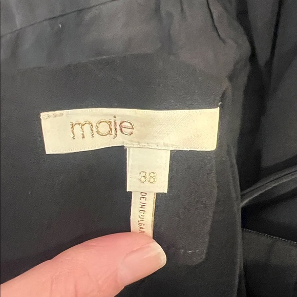 Maje Black Tie Waist Romper Size 38/M - Picture 8 of 10